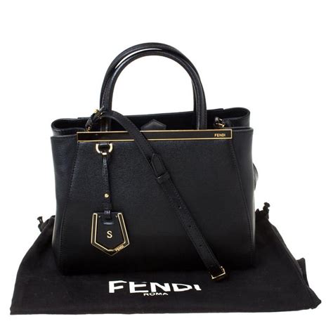 fendi petite 2jours size|Fendi 2Jours Petite Leather Tote Bag, B.